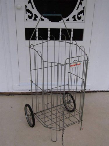 Outstanding vintage dennis mitchell industrial 2-wheel shopping laundry cart for sale