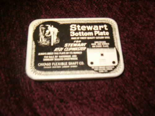 Vintage Stewart Bottom Plate 72M For #21 Clipmaster Clippers W/ Original Tin etc
