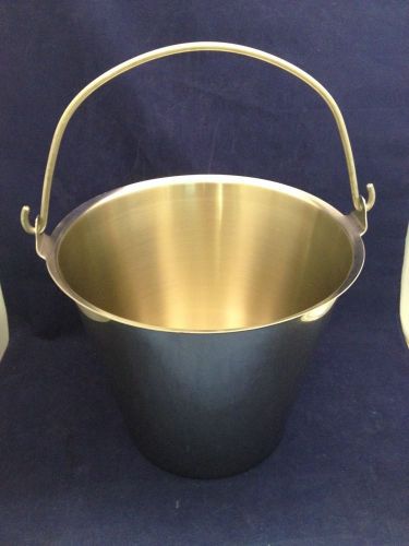 NEW VOLLRATH Stainless Steel Utility Pail With Handle 12 Qt. Milking