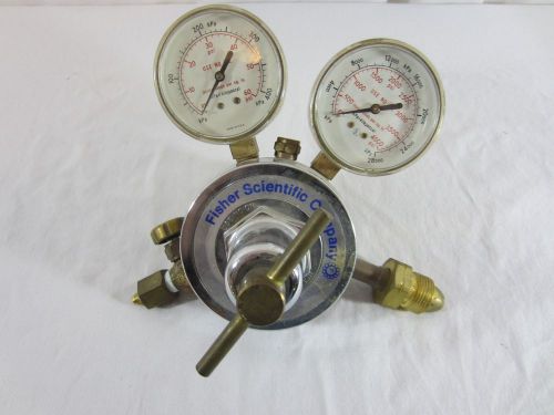 Fisher scientific high pressure regulator 0-200 psi 0-4000 psi gauge fs-50 flo for sale