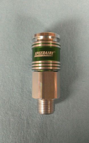 4new speedaire air coupler quick connect aluminum 3/8&#034; fnpt 1/4&#034; iso 6150 green for sale