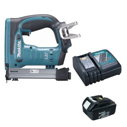 Makita 18v lxt bst221 bst221z stapler, bl1830 battery and dc18rc charger for sale