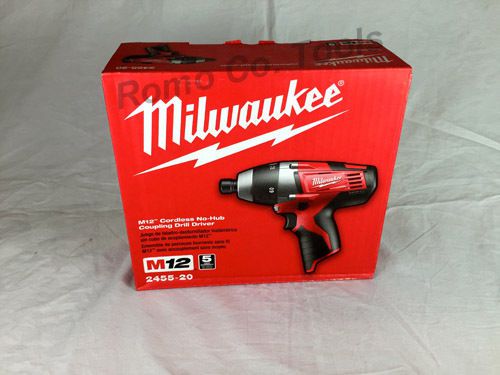MILWAUKEE 2455-20 M12 NO-HUB COUPLING DRIVER (NEW IN RETAIL PACKAGING) FREE SHIP