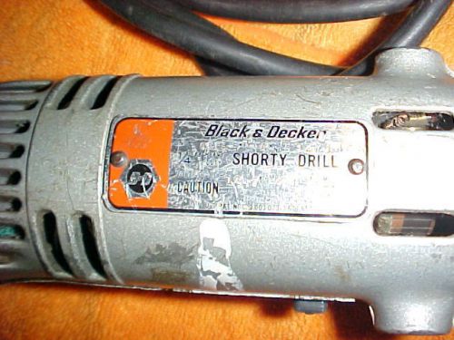 black decker right angle drill vintage aluminum 1/4 shorty