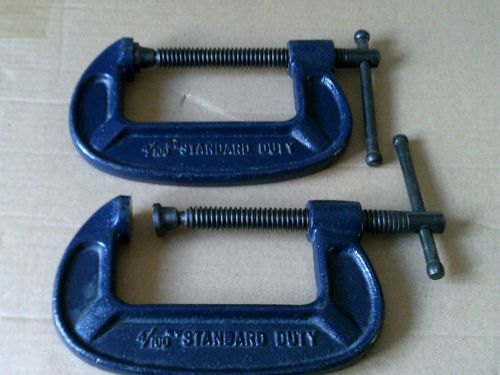 &#034;PAIR OF G-CLAMPS, STANDARD DUTY 4&#034;/100mm