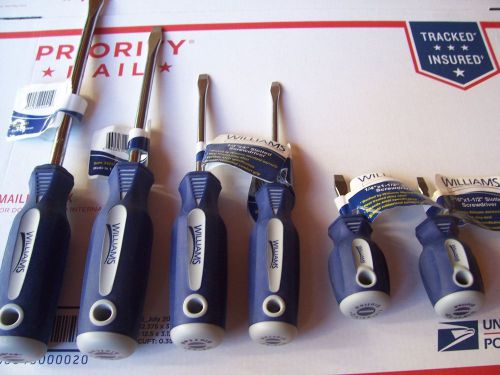 Williams 6 Pc. Slotted Screwdriver Set