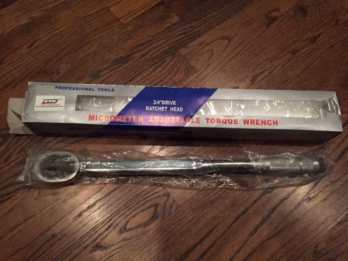 Micrometer adjustable torque wrench - 3/4&#034; drive ratchet head for sale