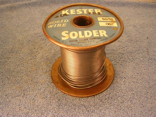 Kester 50/50 .062 inch dia. rosin core solder 2lb.8oz  roll vintage solid wire for sale