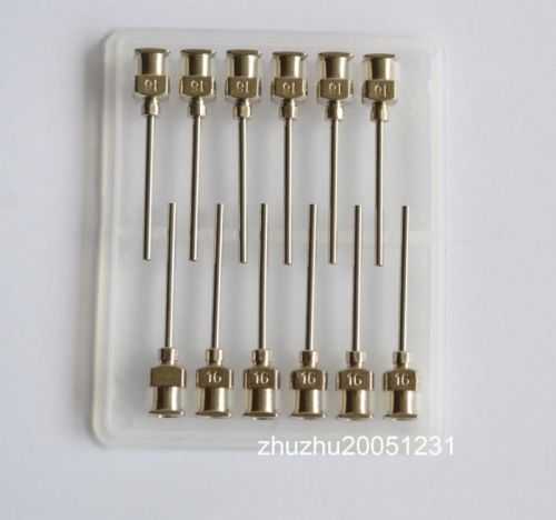 1&#034; 16gauge blunt stainless steel dispensing syringe needle tips 36pcs for sale