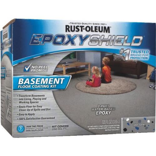 Rust Oleum 203007 Epoxyshield Basement Floor Coating-GRAY BASEMNT EPOXYSHIELD