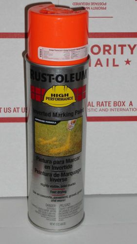 (6) Rust-Oleum V23558 15 oz Industrial Fluorescent Orange Inverted Marking Paint