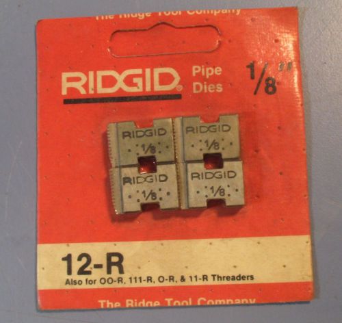 Ridgid 12-R Pipe Dies 1/8&#034; Replacement Dies NOS