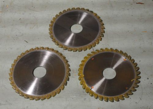 Set of 3 circular saw blades 8&#034; diameter 1 3/4&#034; arbor carbide woodworking #7 for sale