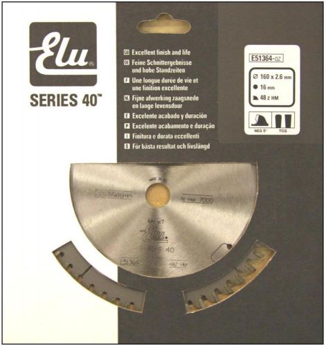 Elu e51364 - 160mm circular saw blade 160 x 16 48t tcg for sale