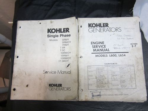 KOHLER GENERATOR ENGINE SERVICE MANUAL