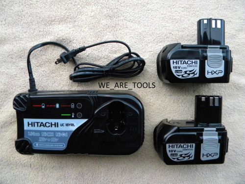 2 new hitachi ebm1830 18v 3.0 ah batteries,uc18yrl charger 18 volt for drill,saw for sale