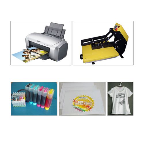 New T-shirt Heat Press Epson Printer Sublimation Kit, Transfer Paper Package