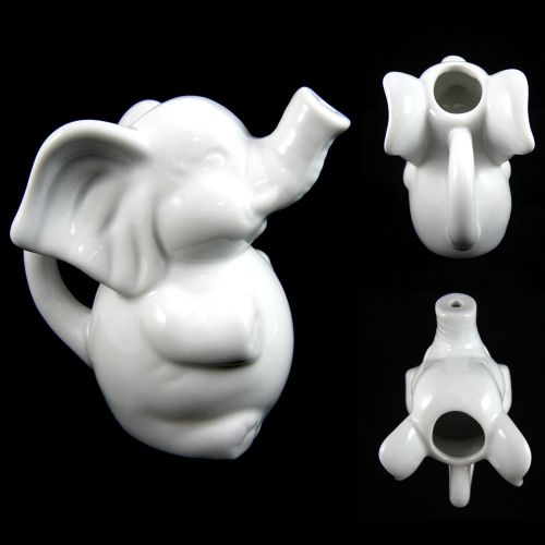 Ceramic elephant half pint creamer milk carton cup coffee water drink pitcher ! for sale