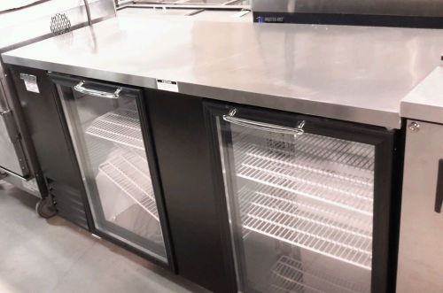 New Glass Door Turbo Air 69&#034; Back Bar Refrigerator TBB-3SG