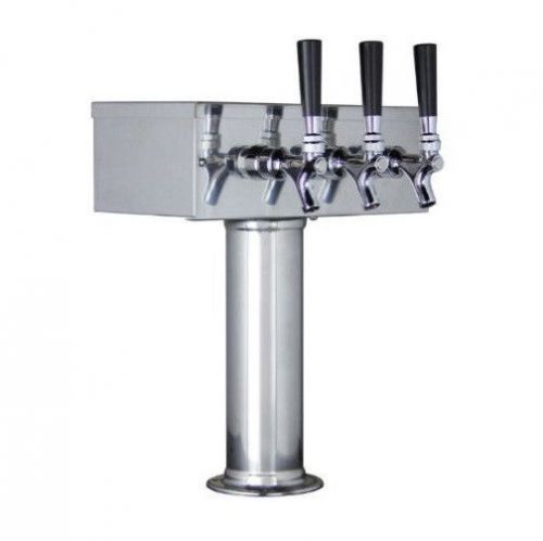 Draft beer kegerator t-tower - stainless steel - 3 faucets - home/commercial bar for sale