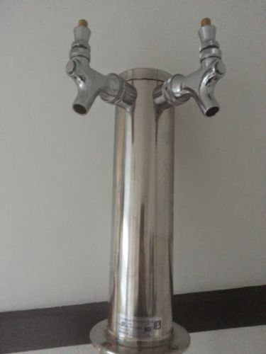 Olmstead Stainless Dual Faucet Kegerator Tower
