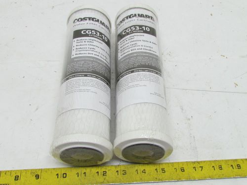 Carbon block water filter 0.5 micron replacement cartridge  9-3/4&#034; lot of 2 for sale