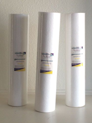 3 big blue sediment water filters 4.5 x 20&#034; 1 micron for big blue 20&#034; housing for sale