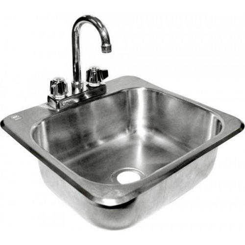 S/S 20&#034; x 17&#034; Drop In Hand Sink W/ NO LEAD Faucet ETL