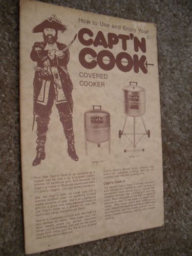 Capt&#039;n Cook Covered Cooker Manual Cookbook Kelley Mfg Co Houston Industries