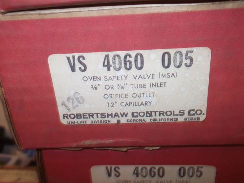 Robertshaw 4060-005 Gas Safety Valve MSA VS 4060