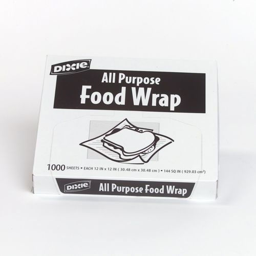 Dixie All Purpose Food Wrap 12&#034; x 12&#034; 1,000 Sheets - Brand New Item
