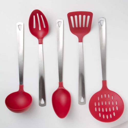 Prime pacific cook&#039;s corner 5 piece kitchen utensil set red for sale