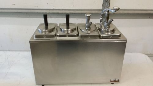Server solution insulated stainless steel combo serving bar sb-4 2 pump 2 scoop for sale
