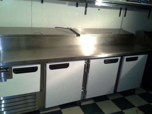 Leader 3 -1/2 door refrigerated pizza/sandwich prep table 96&#034; for sale
