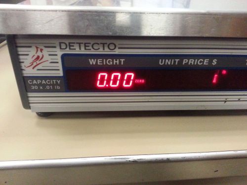 30 POUND CAPACITY DETECTO SCALE MODEL PC-30 WITH CALIBRATION INSTRUCTIONS