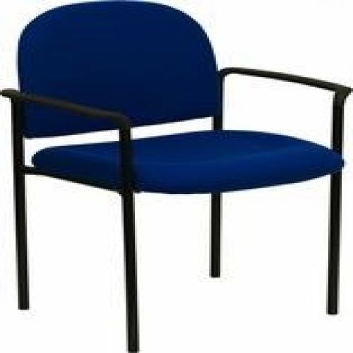 Flash Furniture BT-516-1-NVY-GG Navy Fabric Comfortable Stackable Steel Side Cha