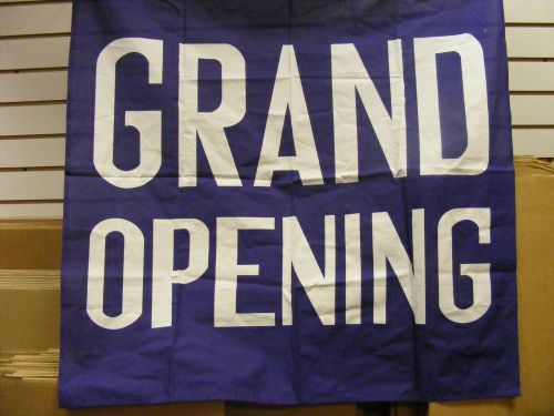 3 FT x 3 FT--&#034;GRAND OPENING&#034; HEAVY DUTY **CLOTH** BANNER SIGN - MADE IN USA-NWOT