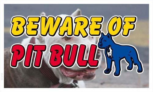 bb839 Beware of Pit Bull Dog Banner Shop Sign
