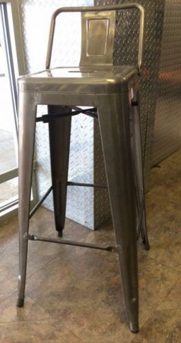 Commercial Gun Metal Finish Bar Stool with Optional Back Rest ( 8 available )