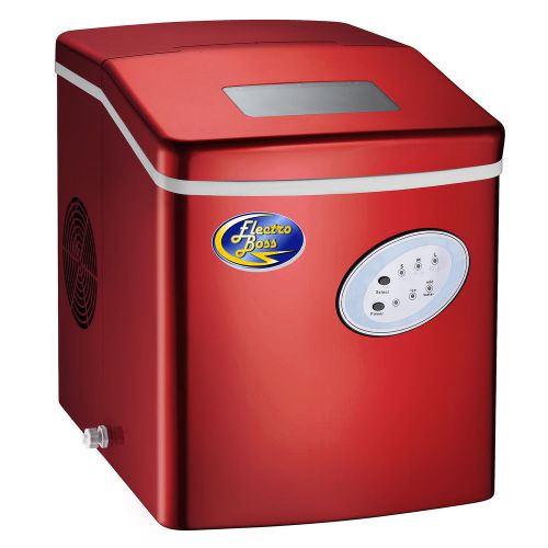 Ice Boss Red Portable Ice Maker Machine High Output Ice Maker