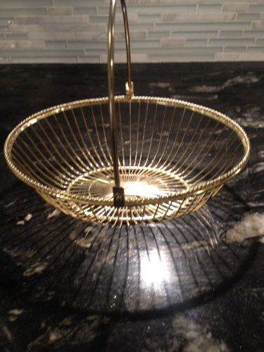 Gold Tone Bread Basket