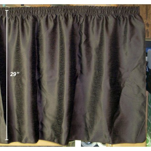 Snap Drape 17.6-Ft Table Skirt Shirred Velcro Pinnacle Black 76260