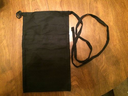 BLACK 1 POCKET HOLSTER WAITRESS WAIST APRON BAR CAFE SERVER