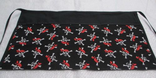 Waiter/waitress Server Waist Apron, Pirates Cross Bones