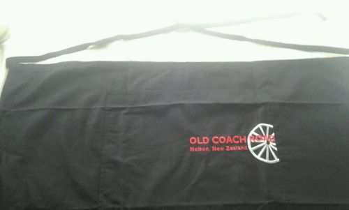 Black Full-Length Waist Apron, Old Coach Road Winery Logo