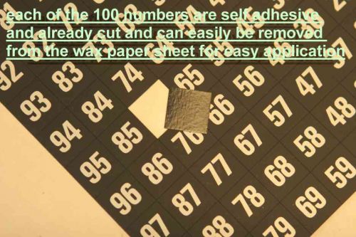 Rowe CD100 jukebox title page numbered decal label sticker set - NEW &#039;00&#039; - &#039;99&#039;