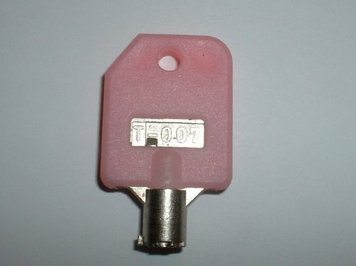 Pink T 007 key for vending machine. Free Shipping. T-007 T007