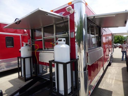 Concession trailer 8.5&#039;x30&#039; red - smoker bbq food catering for sale