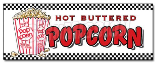 12&#034; popcorn decal sticker stand concession pop corn popped kettle hot buttered for sale