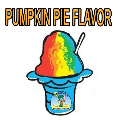 PUMPKIN PIE SYRUP MIX SHAVED ICE / SNOW CONE Flavor GALLON CONCENTRATE #1